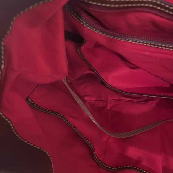 Dooney & Bourke Florentine Logo Lock Brown Leather Hobo Bag w/Dust Bag Pls Read - Picture 16 of 16